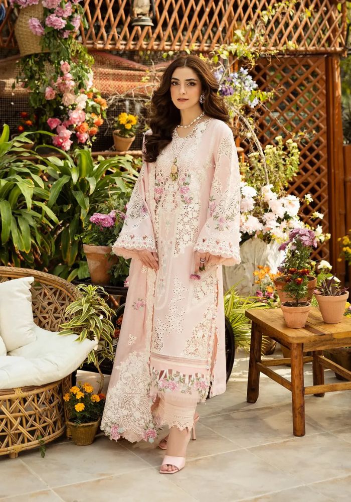 Embroidered 3 Piece Lawn Dress Unstitched - MAHGUL - KS012
